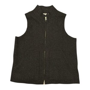 J. Crew Wool Felted Vest Dual Zipper Medium